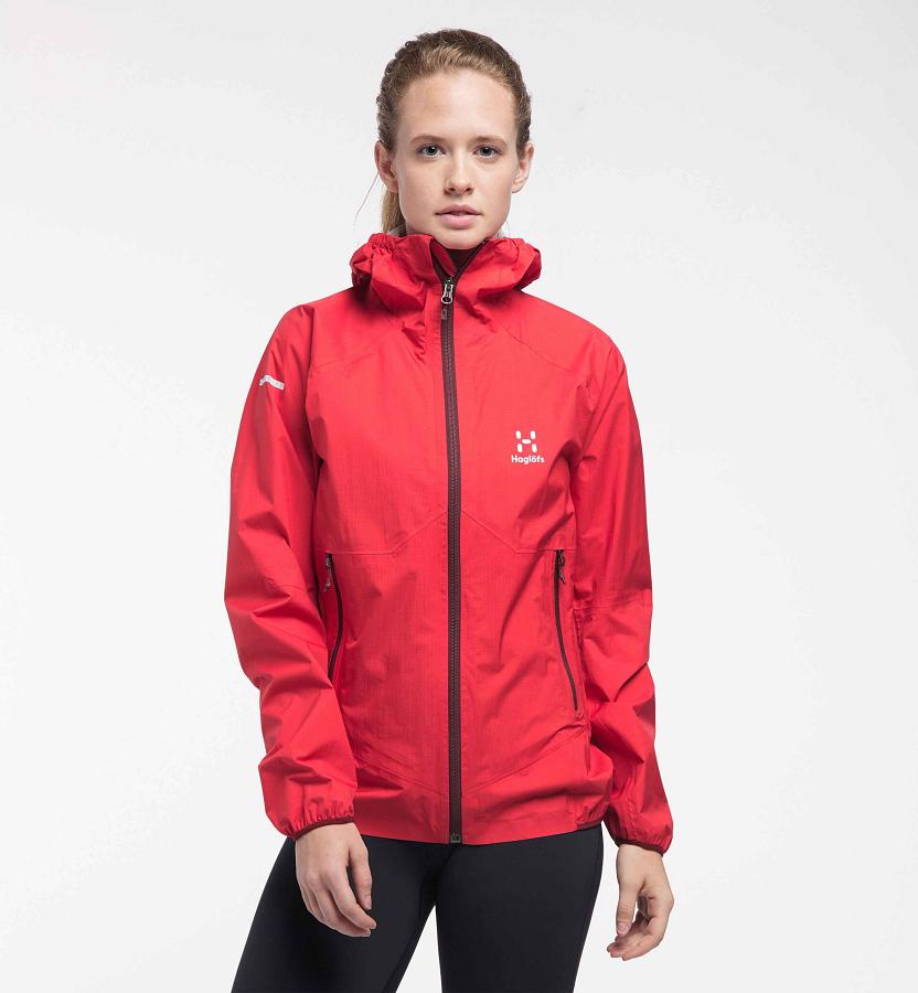 Haglöfs Womens L.I.M Proof Hiking Jacket Red New Zealand 94580UWGY